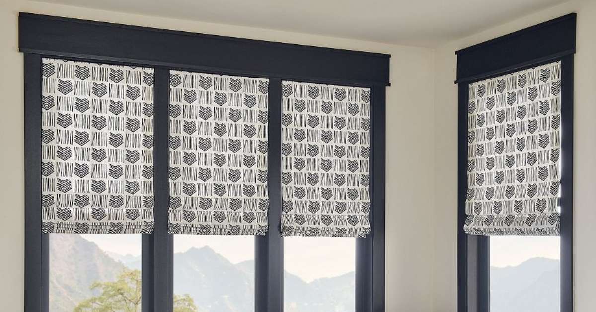 fabric roman shades for windows